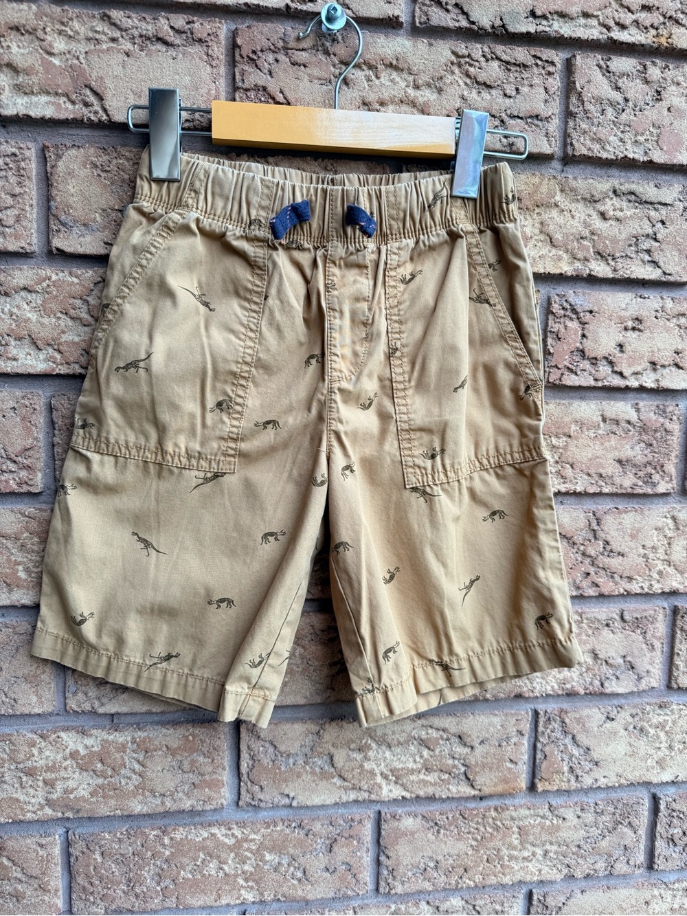 4/$25 • Joe Fresh Khaki Dinosaur Pattern Pull-On Shorts